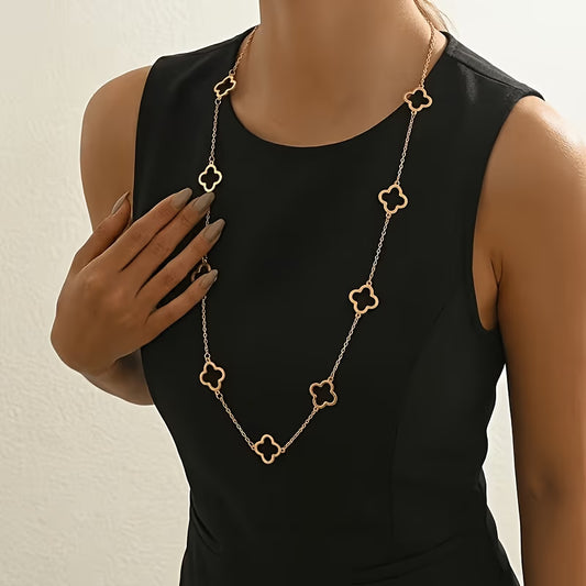 Collier Long Avec fleurs
