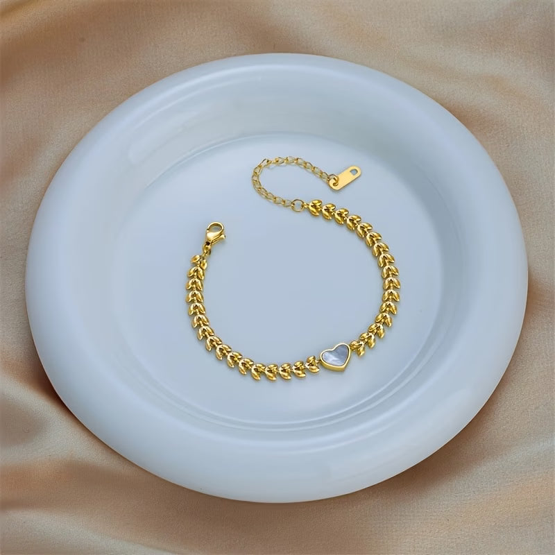 Bracelet doré coeur