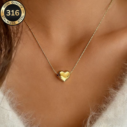 Collier doré coeur