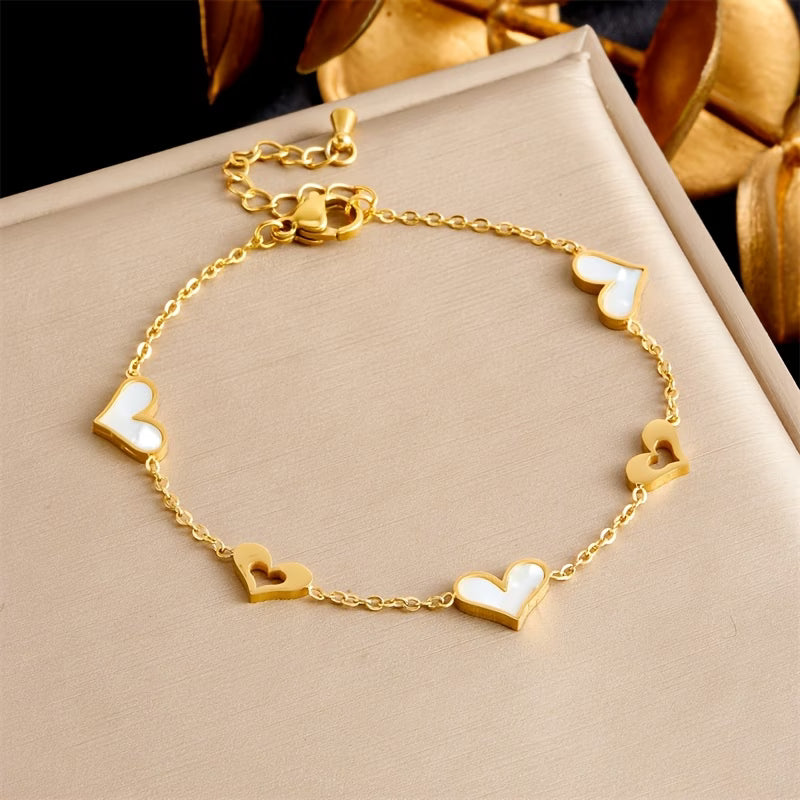 Bracelet coeur blanc
