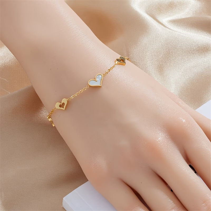 Bracelet coeur blanc