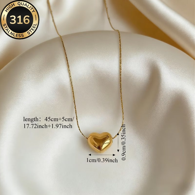Collier doré coeur