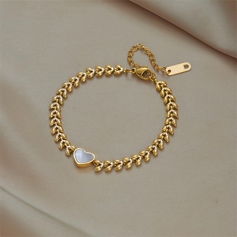 Bracelet doré coeur