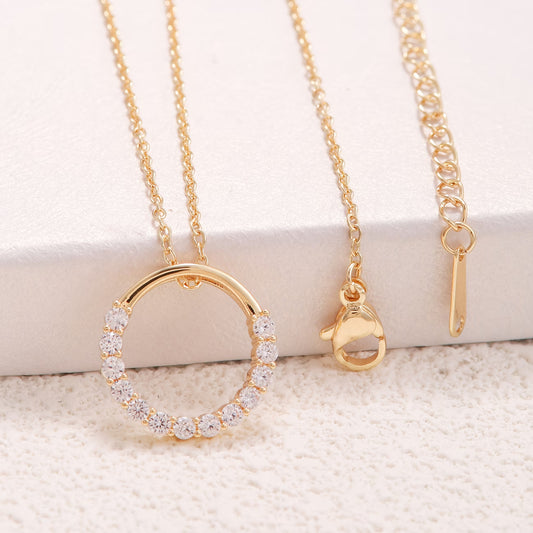 Collier pendentif rond neige