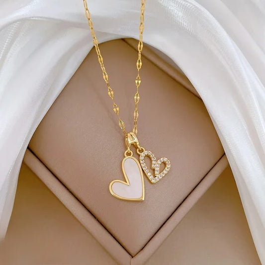 Collier doré coeur