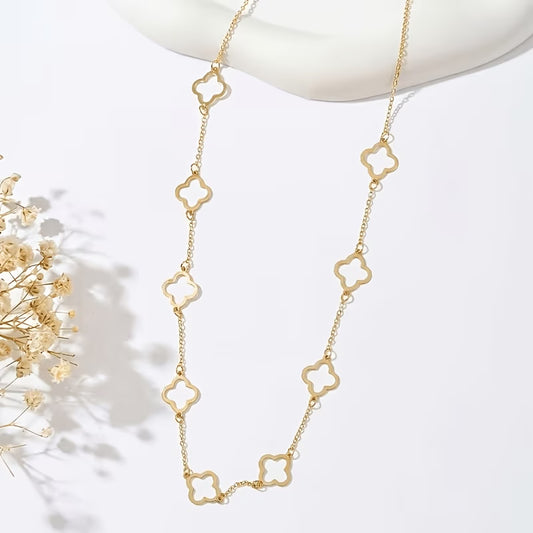 Collier Long Avec fleurs