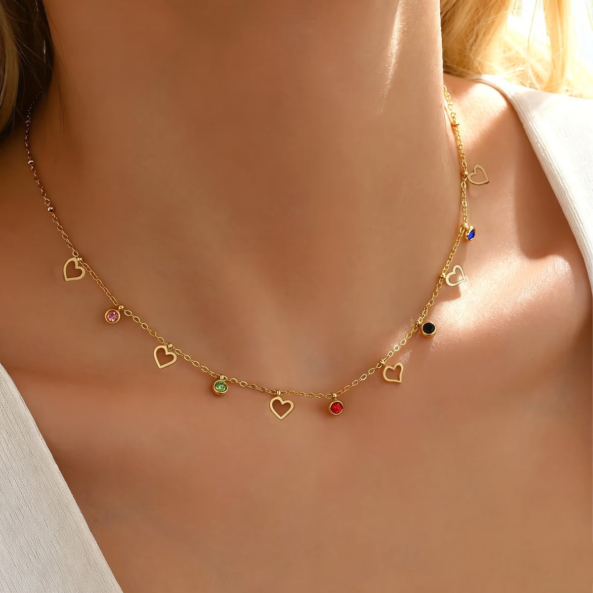 Collier avec pendentif couleur