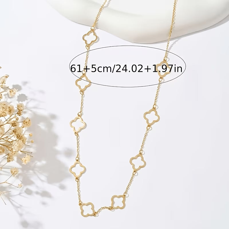 Collier Long Avec fleurs