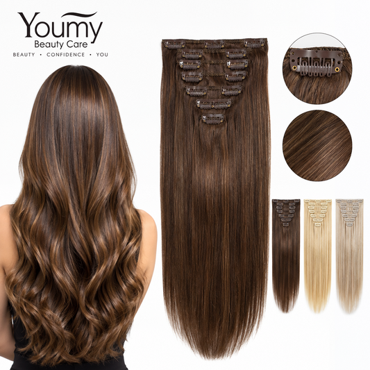 Clip-in-hair Extension | Youmy Beauty Care Blond Brown